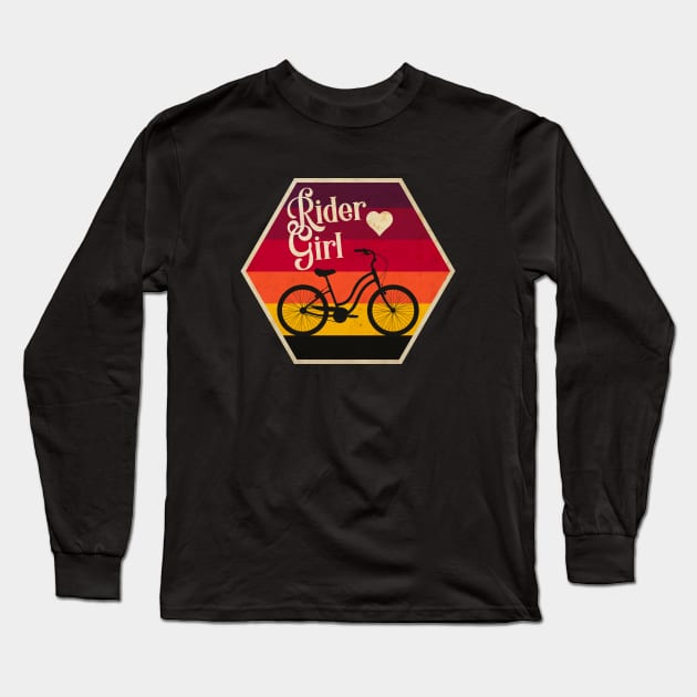 Bike Rider Girl Long Sleeve T-Shirt by CTShirts